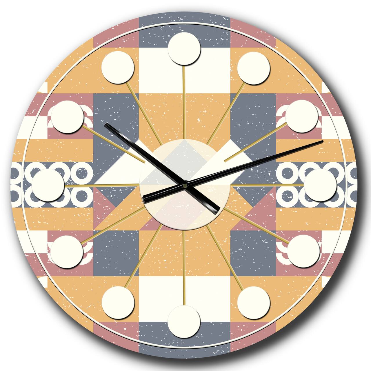Designart 'Retro Geometric Design Vi Mid-Century Modern Wall Clock